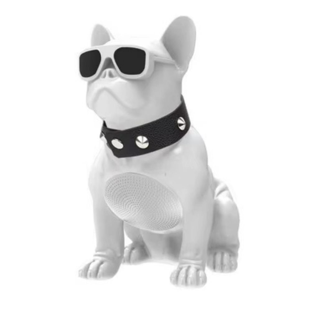 Sunglasses Bulldog Design Bluetooth Speaker (White)